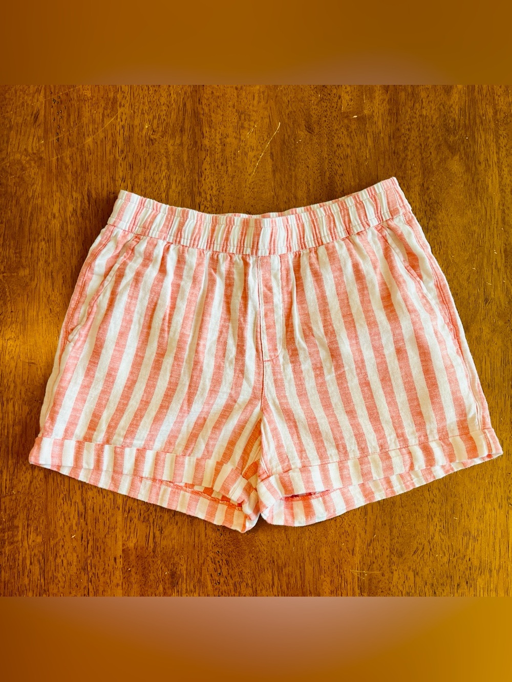 OLD NAVY Striped Shorts in Pink & White Size Small